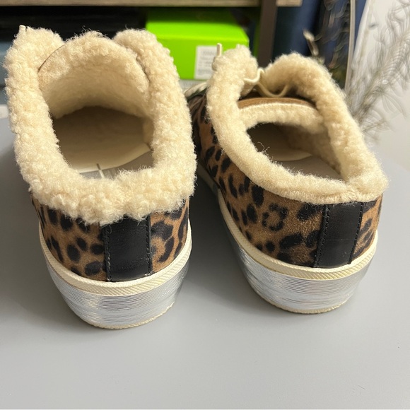 Dolce Vita Zantel Leopard Print Sneakers with Faux Fur - Picture 5 of 8